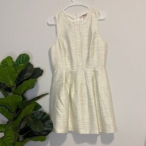 Forever 21 Cream  and gold Shimmer Mini Dress